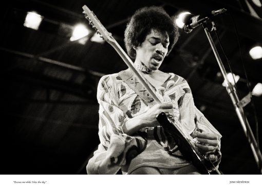 Peter Sanders - Jimi Hendrix at the Isle of Wight Excuse me while I kiss the sky 39.5in x 28 £500 £ 750 copy